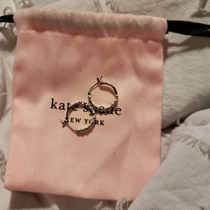 🎁🦋Silver Kate Spade hoops